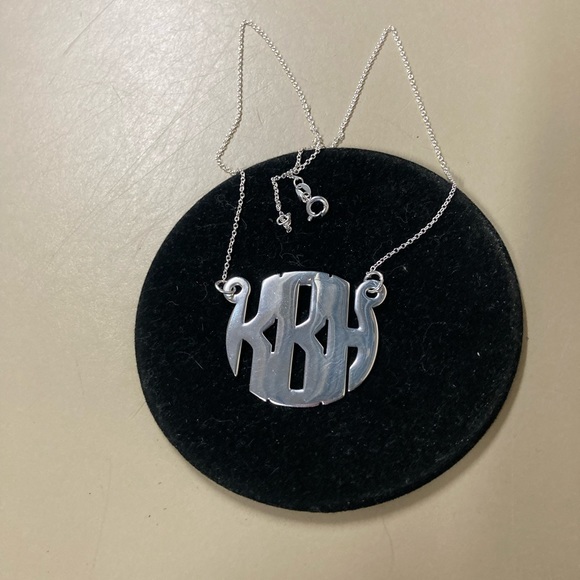 Stella and Jules Jewelry Sterling Silver Monogrammed Necklace